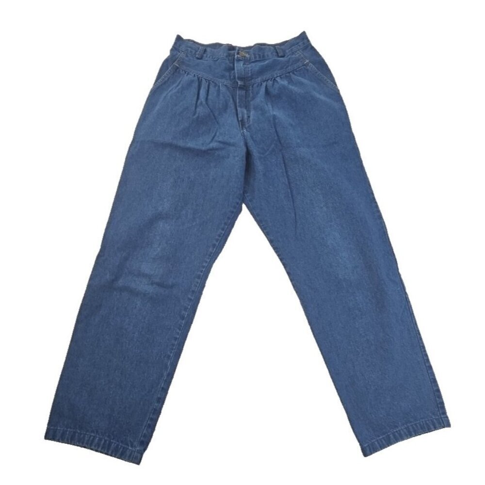 Vintage Wrangler Pleated Straight Leg High Rise Mom Jeans Size 16 EUC LN‎